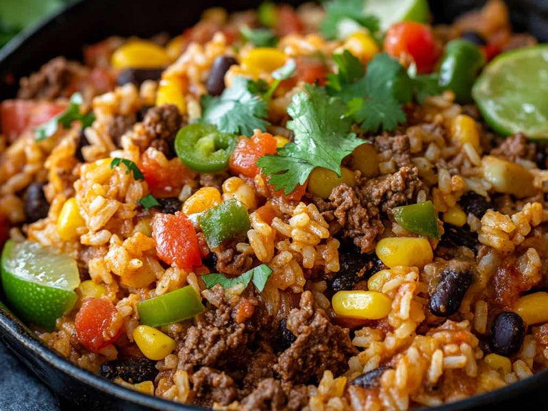 With Ground Beef Fried Rice Chicken And Spanish Rice Casserole