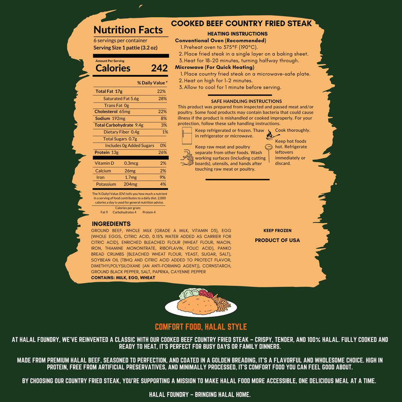 Cooked Beef Country Fried Steak - 3