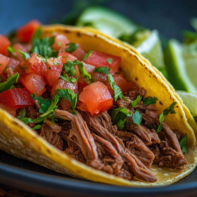 Cooked Beef Shredded Taco Meat - 1