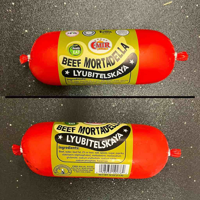 Halal Beef Mortadella - Label and Nutrition Facts