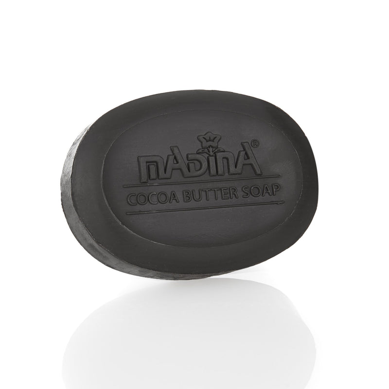 Madina Halal African Black Soap with Cocoa Butter - Open Box