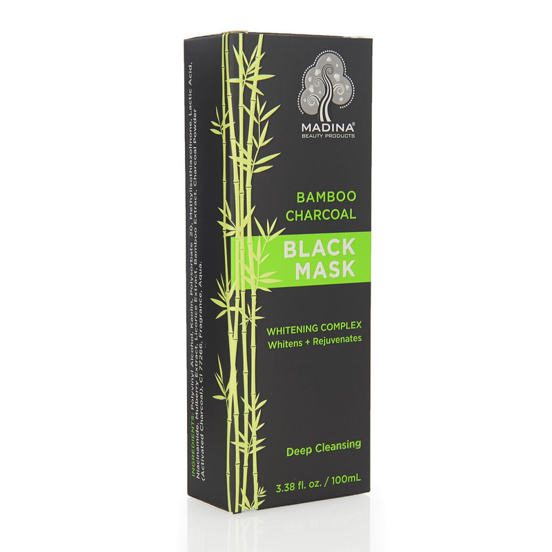 Madina Halal Bamboo Charcoal Whitening Facial Mask - Front
