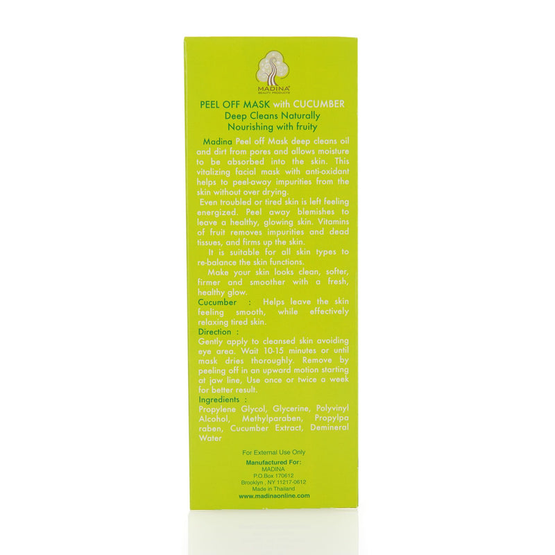 Madina Halal Peel off Cucumber Facial Mask - Application