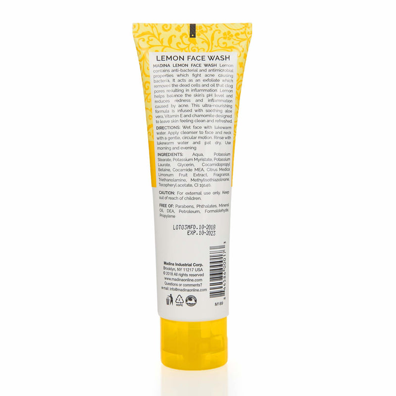 Madina Halal Lemon Fash Wash - Ingredients