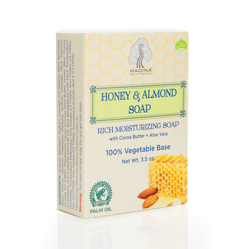 Madina Halal Moisturizing Honey & Almond Soap - Front