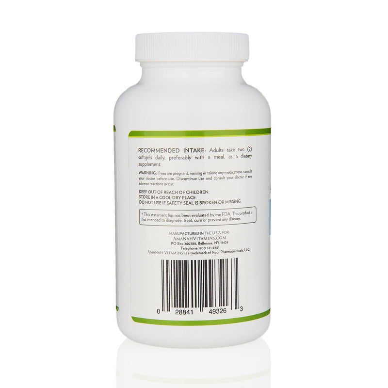 Amanah Vitamins Omega 3 Fish Oil - Ingredients