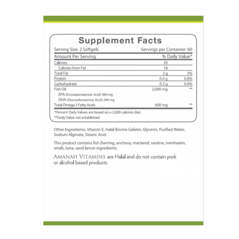 Amanah Omega 3 Fish Oil