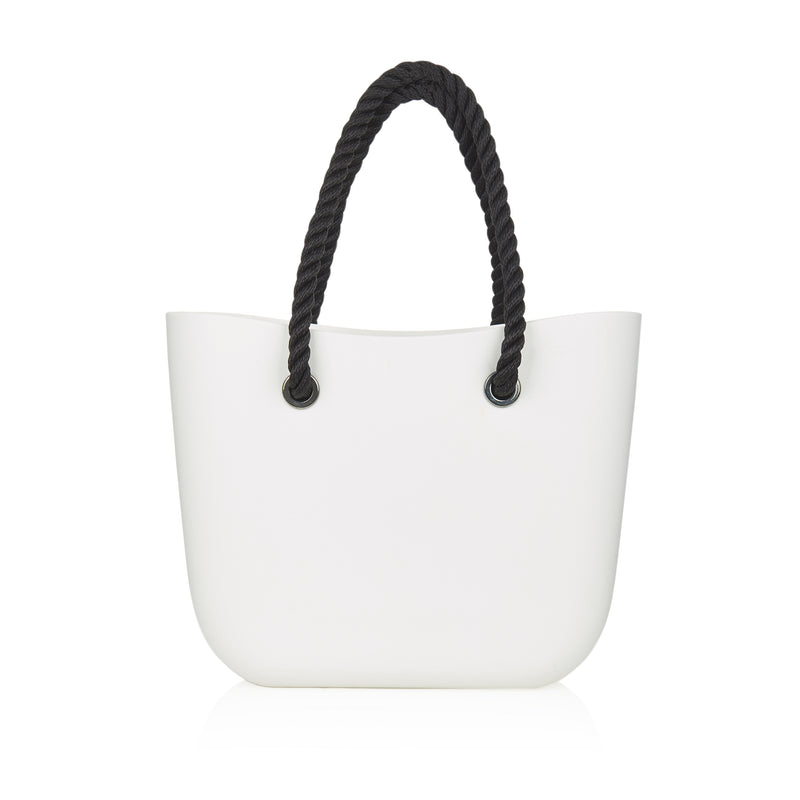Water proof beach bag with black hemp handle - Front