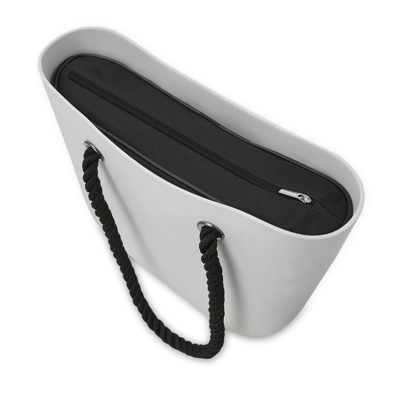 Water proof beach bag with black hemp handle - Top