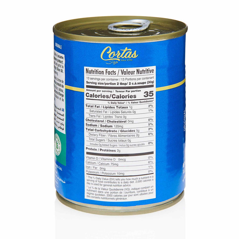 Cortas Hummus - Nutritional Facts