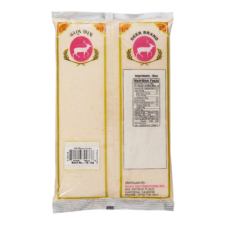 Deer Idli Rava Flour Ingredients