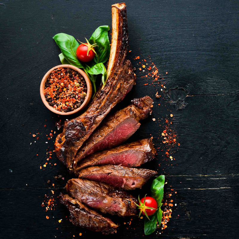 Halal Zabiha Tomahawk Steak - Cooked