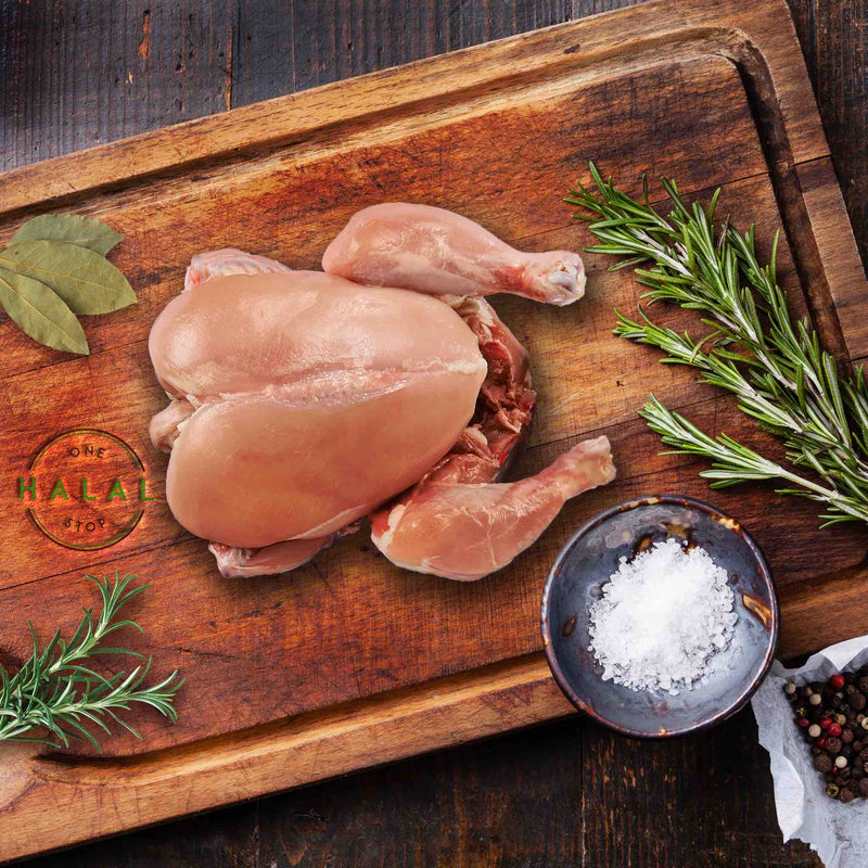 Halal Zabiha Whole Chicken Skinless