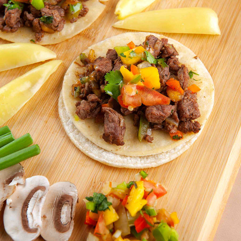 Zabiha Halal Beef Taco Meat on a Taco