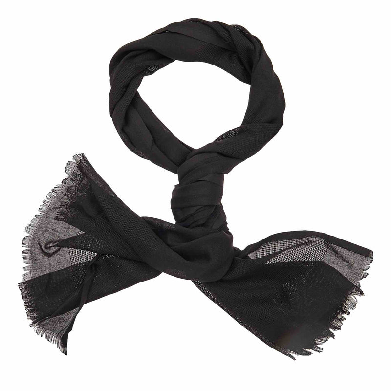 Dotted Square Chiffon Hijab in Black