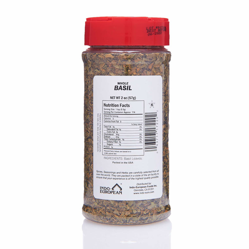 Indo European Whole Basil - Ingredients