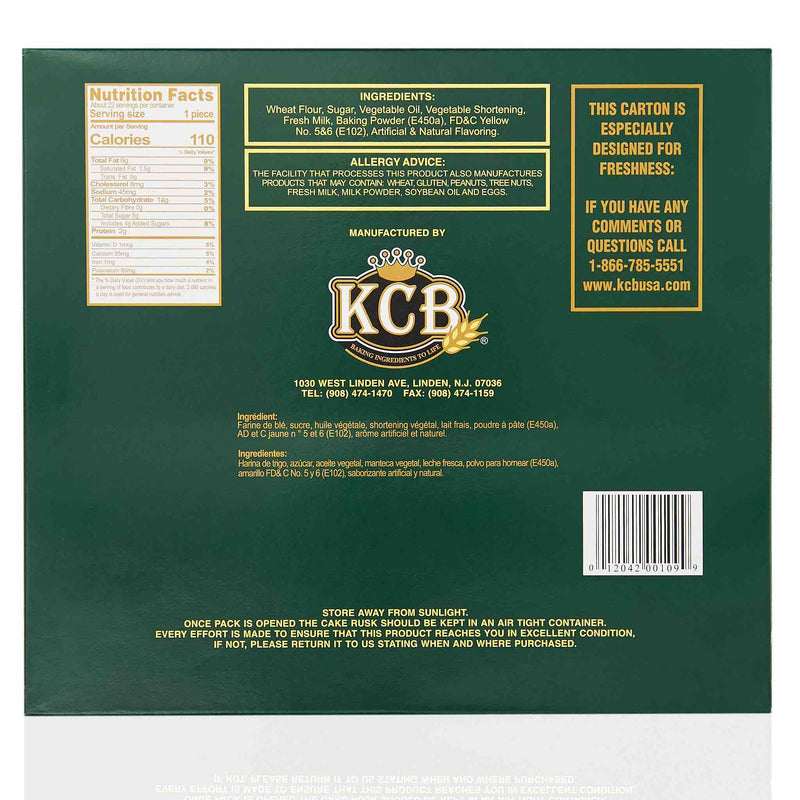 KCB Cake Rusk - No Eggs