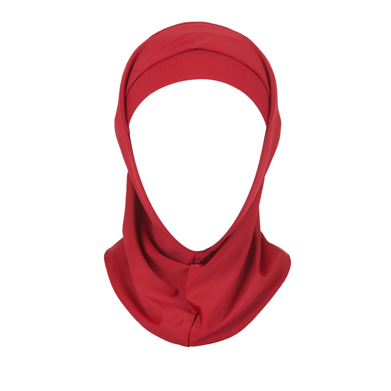 Red Pattered Girls Burkini Swimwear