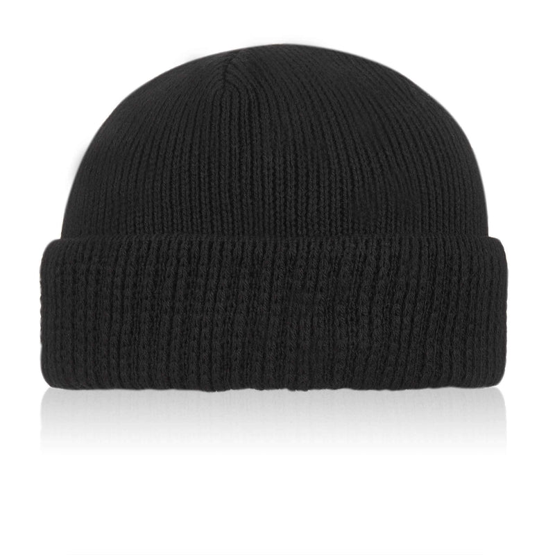 Winter Black Kufi Cap - Front