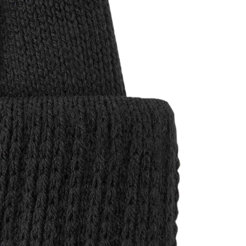 Winter Black Kufi Cap - Detail
