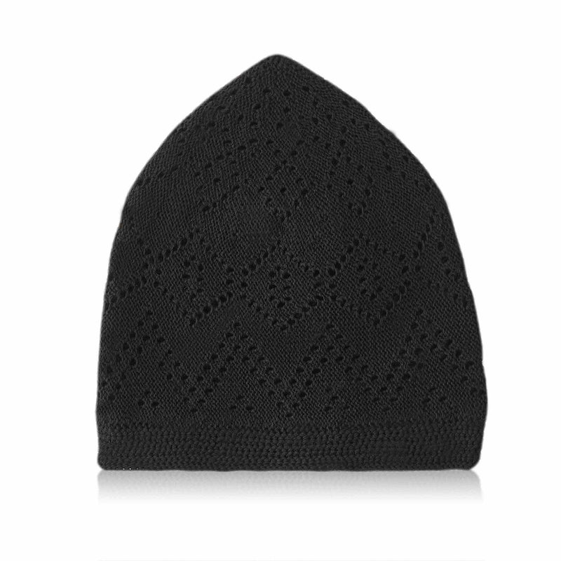 Kids Black Kufi Cap - Folded