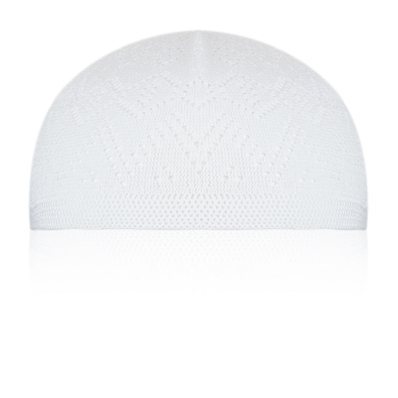 Kids White Kufi Cap - Front