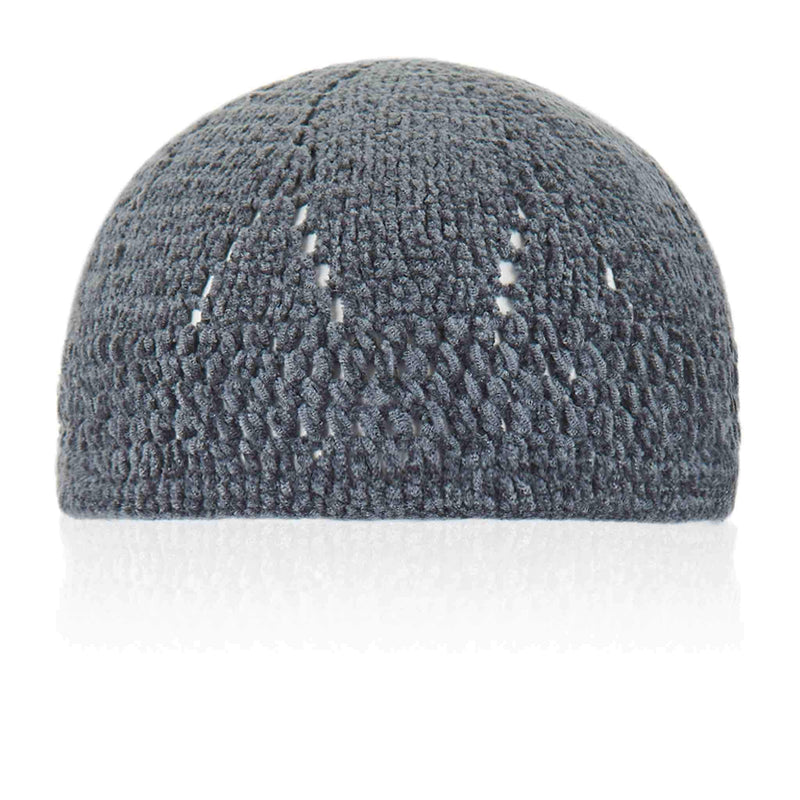 Teal Velvet Kufi Cap - Front