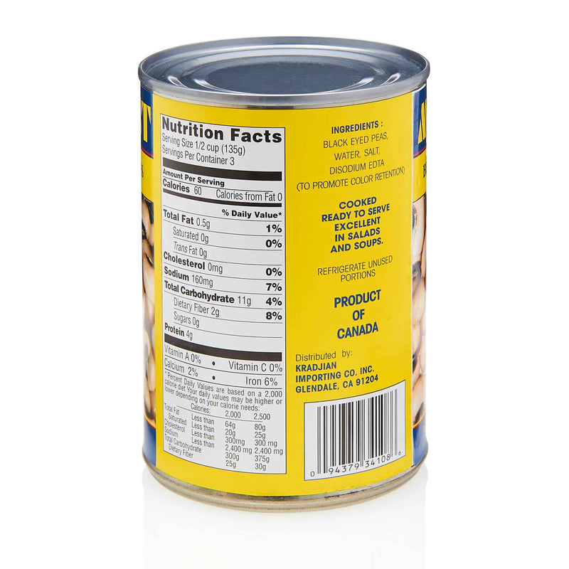 MidEast Black Eyed Peas Can - Ingredients
