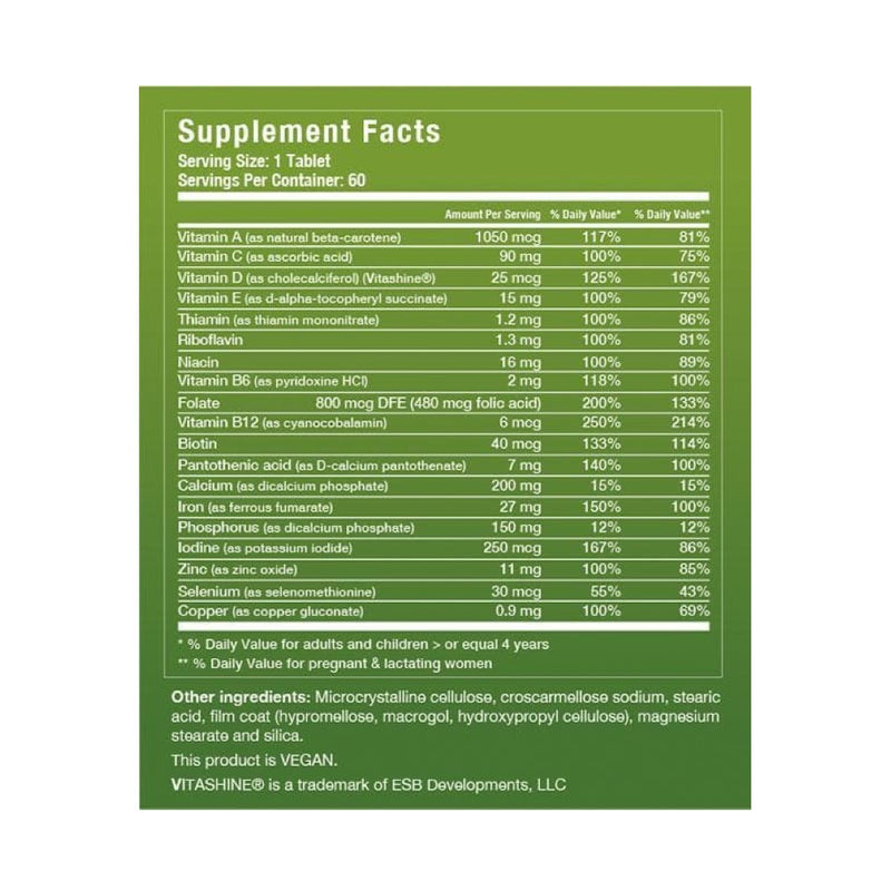 Noor Vitamins Women Multivitamin - Supplement Facts
