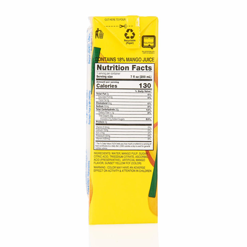 Parle Frooti Mango Drink - 6 Pack