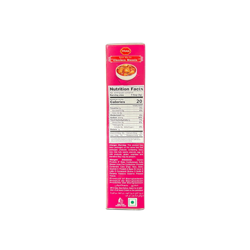 Pran Chicken Masala Recipe Mix - Nutrition Facts