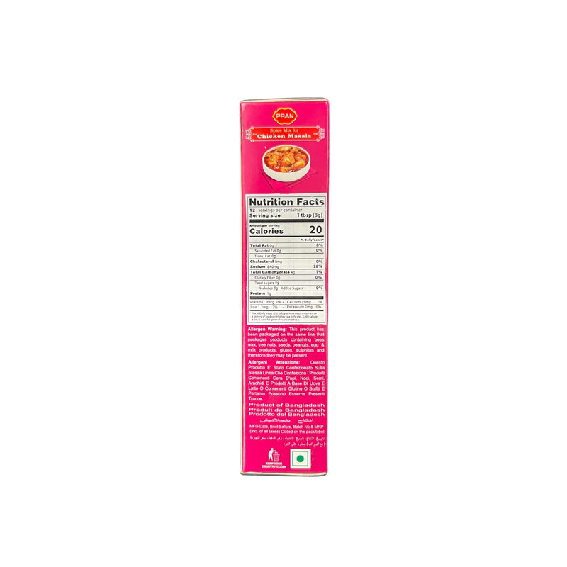 Pran Chicken Masala Recipe Mix - Nutrition Facts