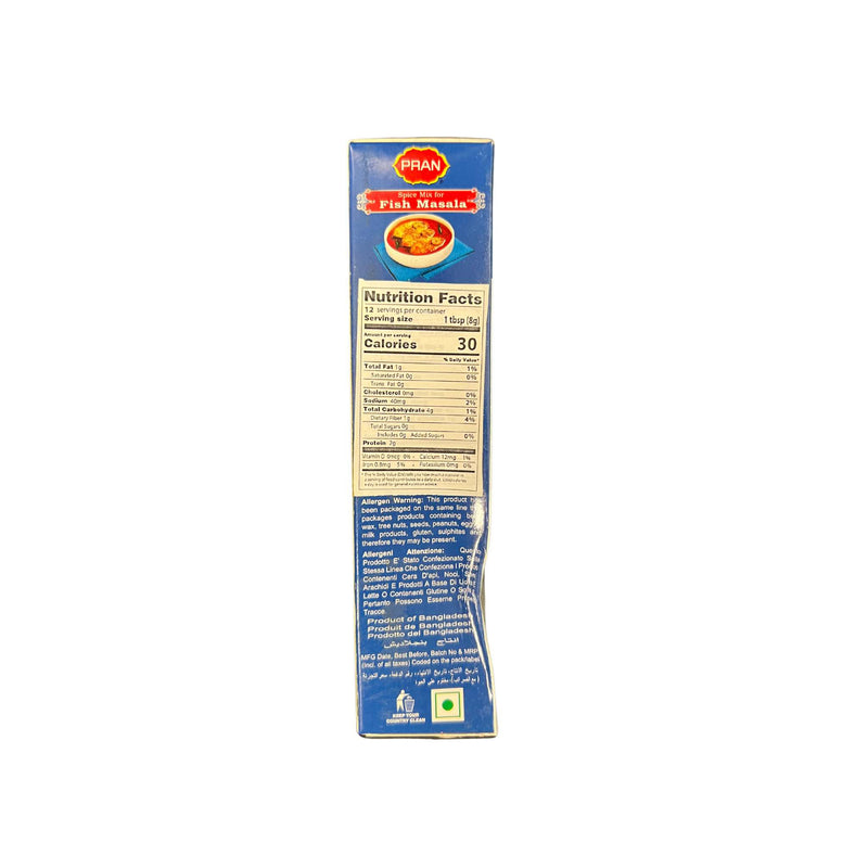 Pran Fish Masala Recipe Mix - Nutrition Facts