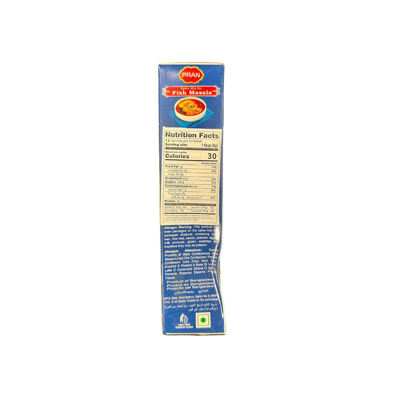 Pran Fish Masala Recipe Mix - Nutrition Facts