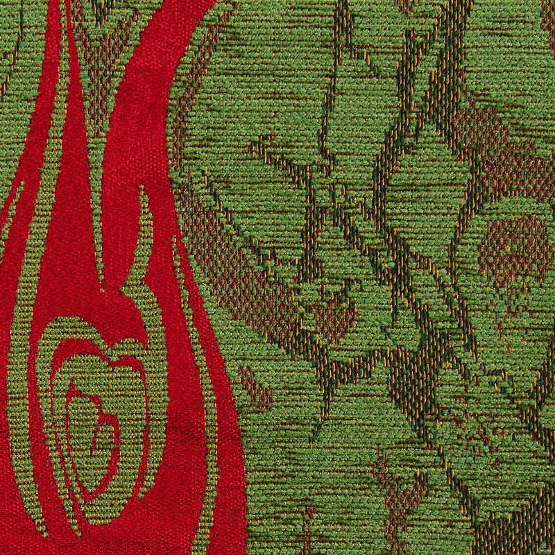 Floral Payer Rug in Bottle Green Color - Detail