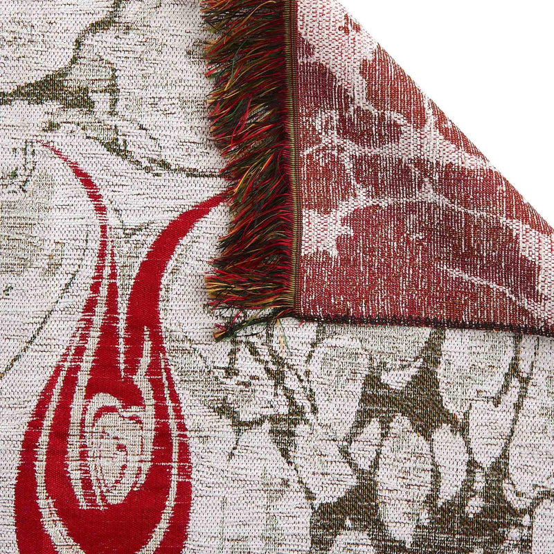 Floral Payer Rug in White Color - Detail