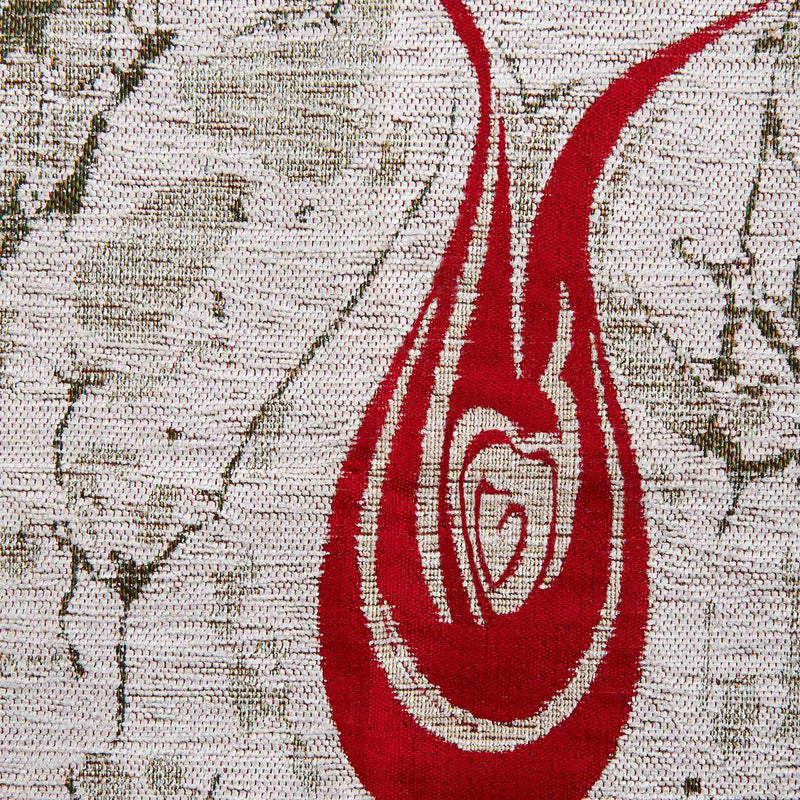 Floral Payer Rug in White Color - Detail