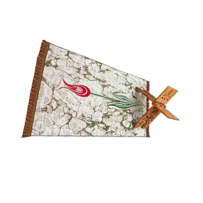 Floral Payer Rug in White Color - Rahle
