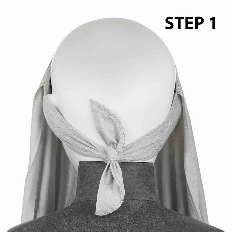 Lavender Ready to Wear Hijab - 3 Stripped