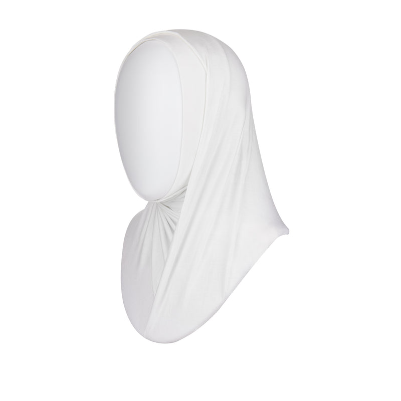 Ready to wear hijab in white - front