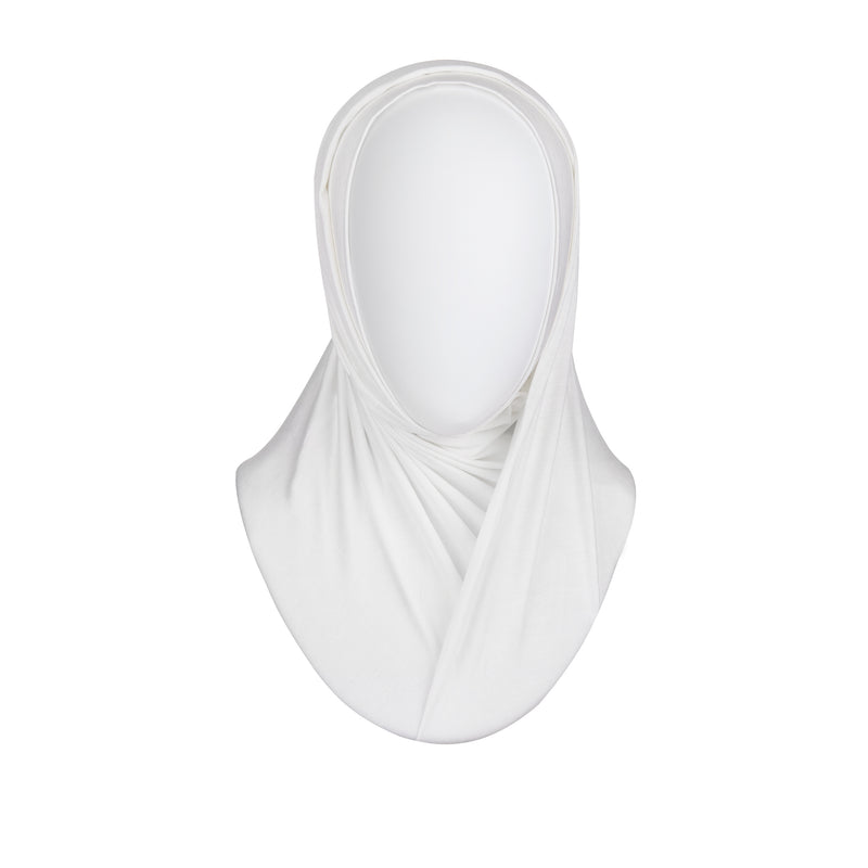 White Ready to Wear Hijab - Regular