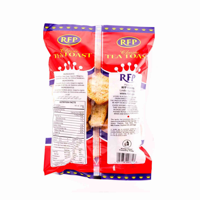 RFP Classic Tea Toast - Ingredients