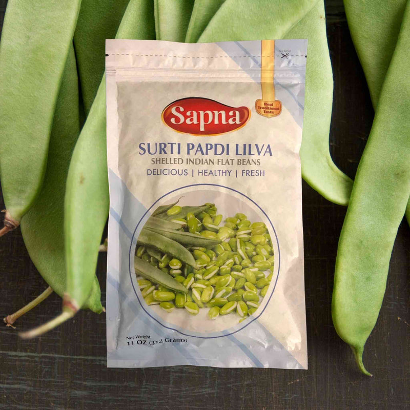 Sapna Flat Green Beans Surti Papdi Lilva - Front