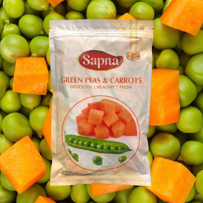 Sapna Frozen Vegetable Green Peas & Carrots - Front