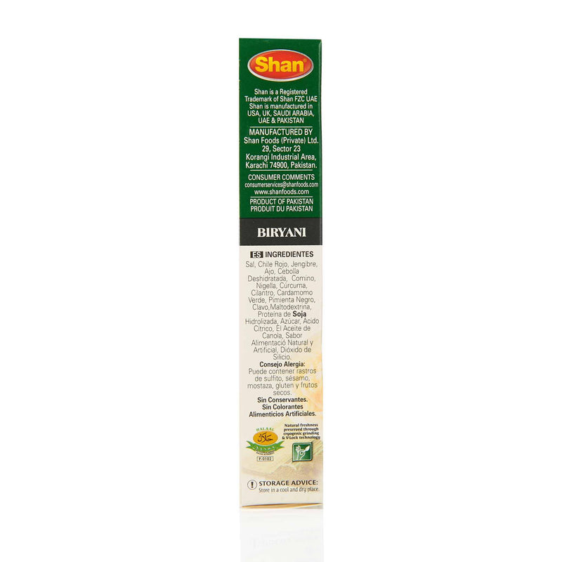Shan Regular Biryani Recipe Mix - Ingredients