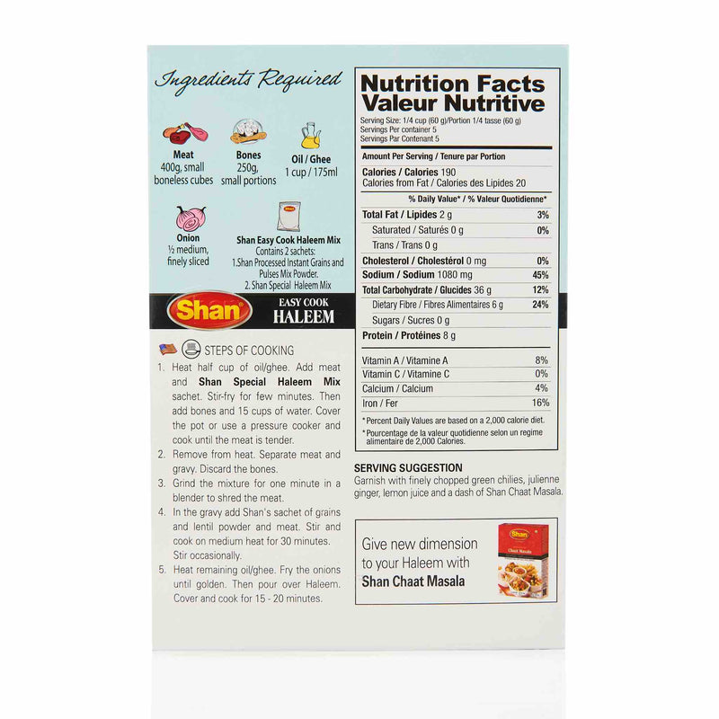 Shan Easy Cook Haleem Mix - Directions