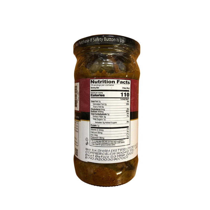 Shan Hyderabadi Mixed Pickle - Nutrition