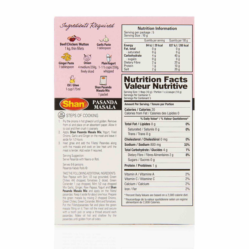 Shan Pasanda Recipe - Directions