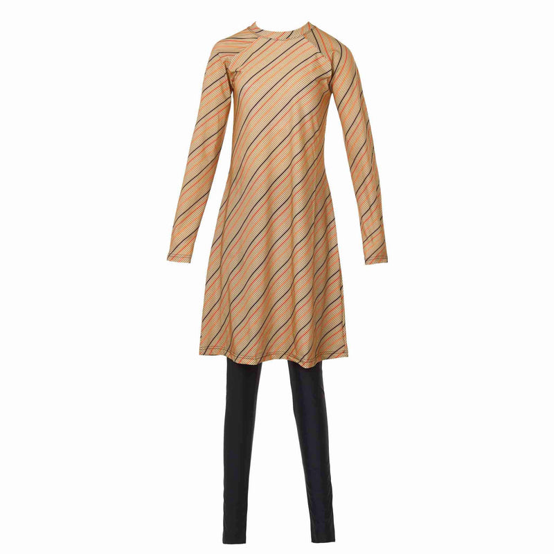 Brown Patterend Burkini Swimwear - Ghost