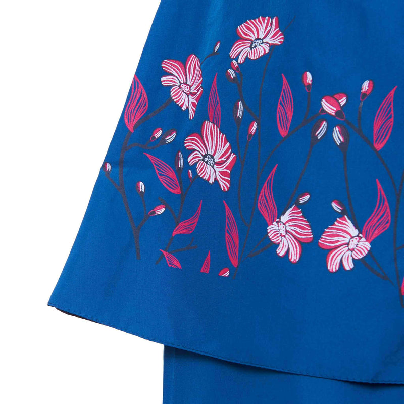 Blue Floral Burkini Swimwear - Detail
